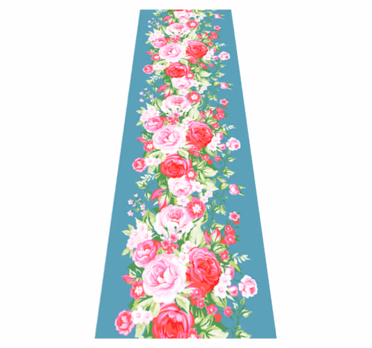 Χαλί κρεβατοκάμαρας σε τυρκουάζ shabby chic σχέδιο - TenStickers