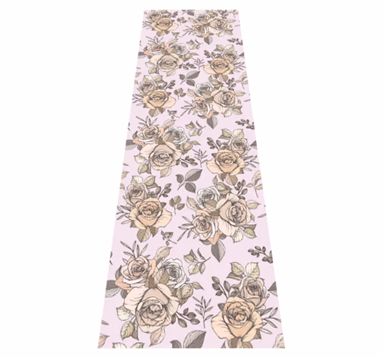 Χαλί κρεβατοκάμαρας με ροζ shabby chic φόντο - TenStickers