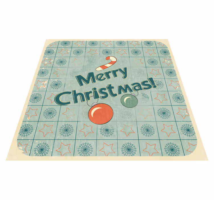 Χαλί κρεβατοκάμαρας αυτοκόλλητο merry christmas - TenStickers