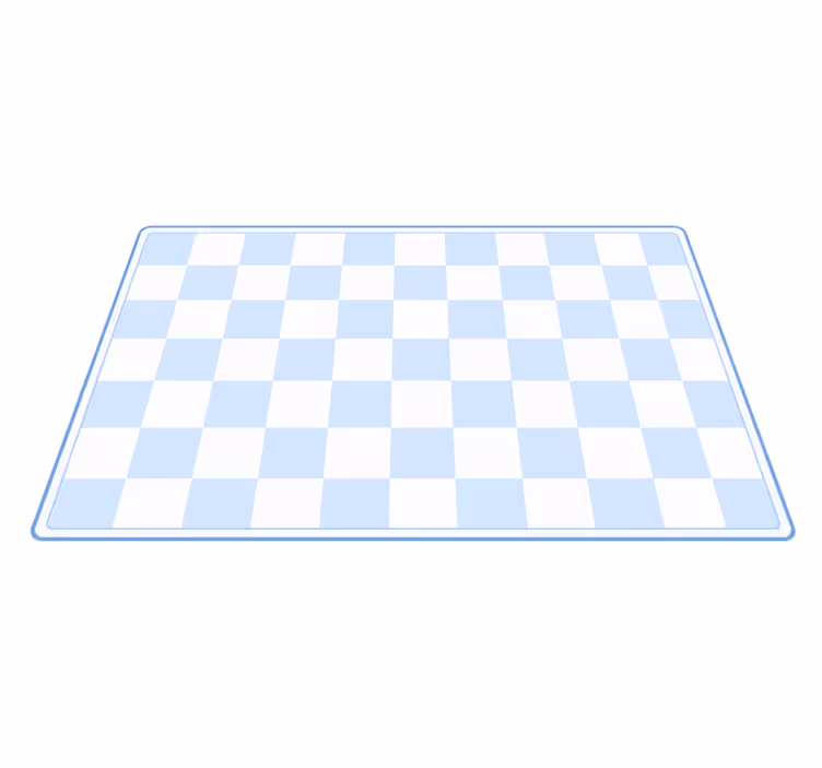 Μπλε χαλί σε σχέδιο damier Été - TenStickers