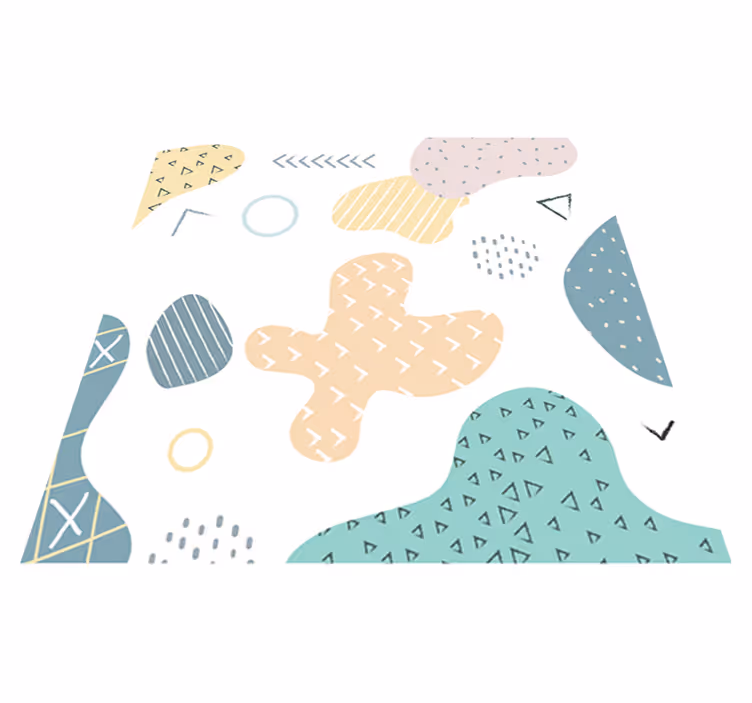 Χαλί γεωμετρικού σχεδιασμού με γκράντζ μοτίβο - TenStickers
