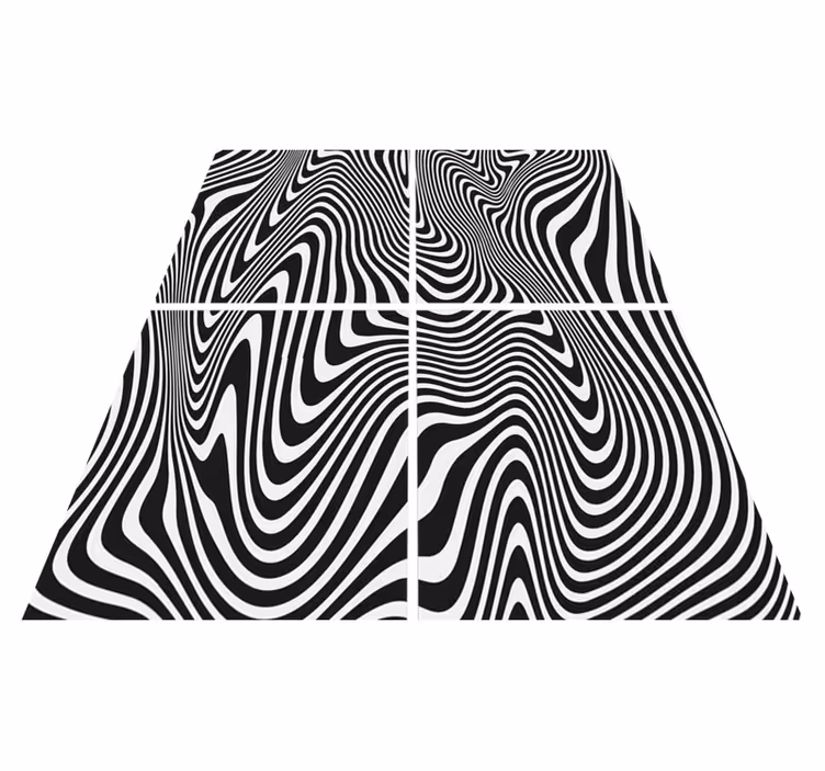 Μαύρο χαλί με 3d εφέ ζέβρας - TenStickers