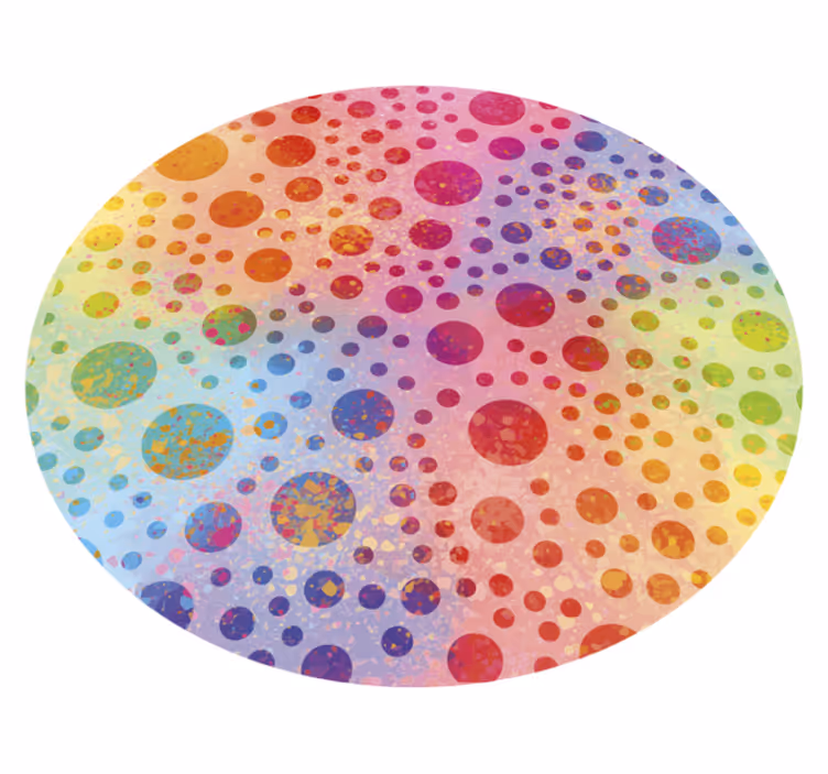 χαλί βινυλίου το φεστιβάλ των κύκλων holi - TenStickers