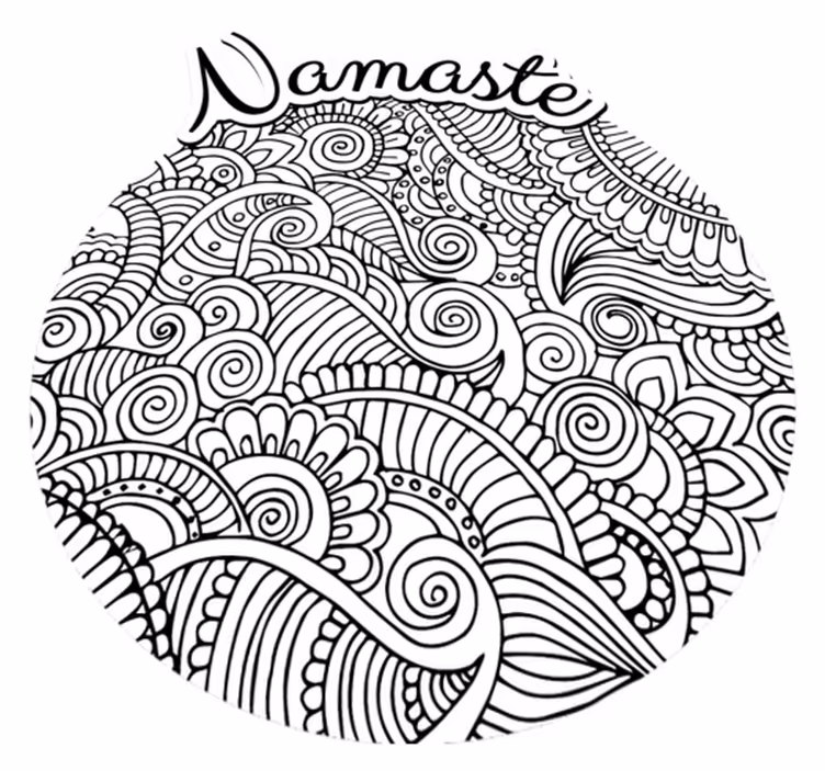 χαλί βινυλίου mandala namaste - TenStickers
