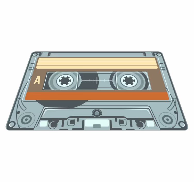 ραδιόφωνο κασέτα vintage βινύλιο χαλί - TenStickers