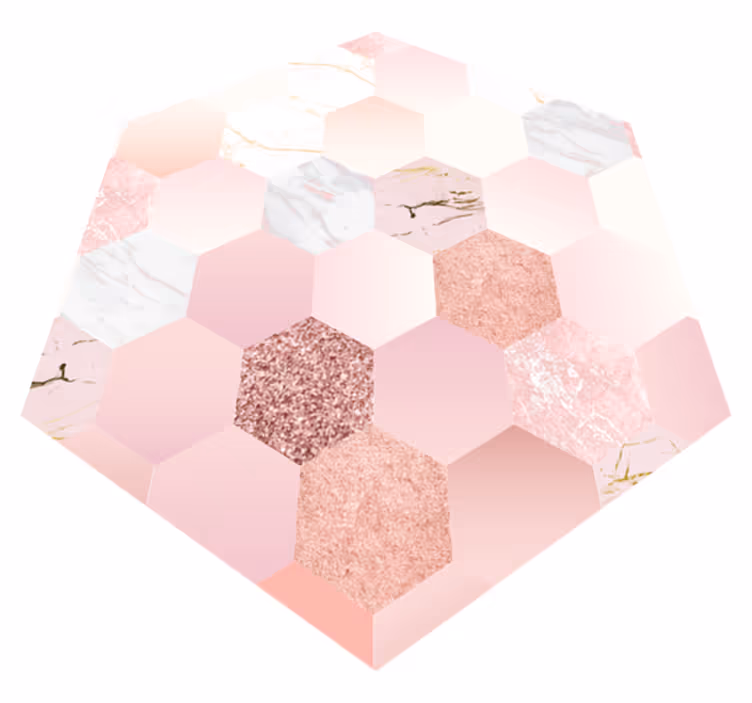 μοντέρνο εξαγωνικό χαλί ροζ υφή - TenStickers