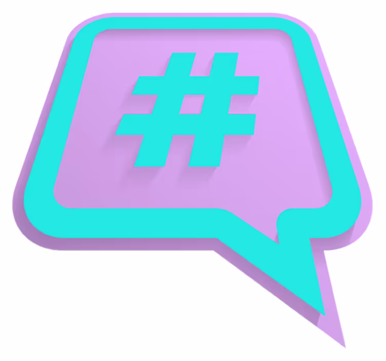 υπέροχο μοντέρνο χαλί βινυλίου με hashtag - TenStickers