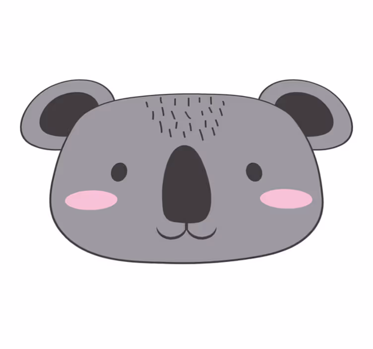 χαλί από βινύλιο ζωικού προσώπου koala - TenStickers
