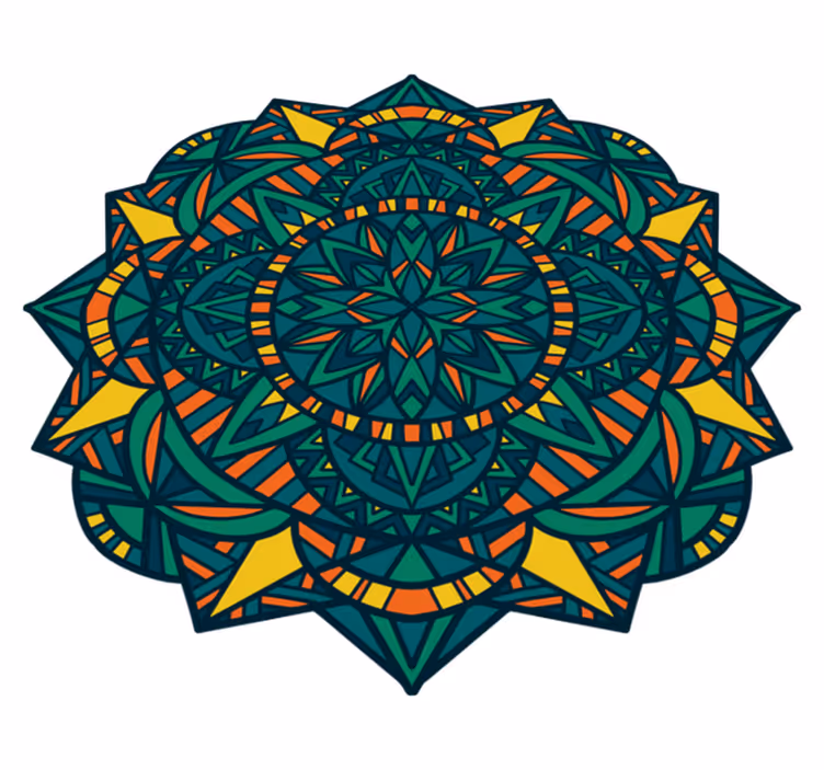 θαυμάσιο χαλί από βινύλιο με στυλ zen mandala - TenStickers