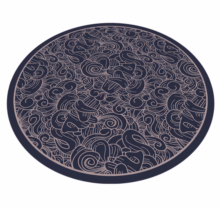αφηρημένη χαλί σαλόνι paisley βινυλίου - TenStickers