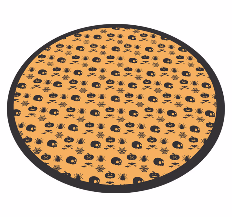 κρανία, νυχτερίδες και αράχνες χαλί βινυλίου Απόκριες - TenStickers