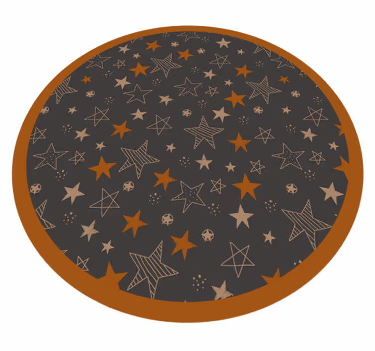 σχέδιο αστέρια βινυλιακό χαλί ουράνια μοτίβα - TenStickers