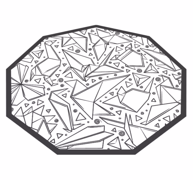 Origami σχήμα μοντέρνο χαλί βινυλίου - TenStickers