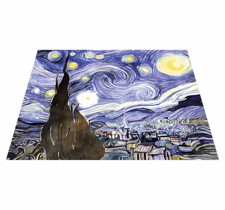 Ο ουρανός του van gogh με αστέρια vintage κουβέρτα - TenStickers