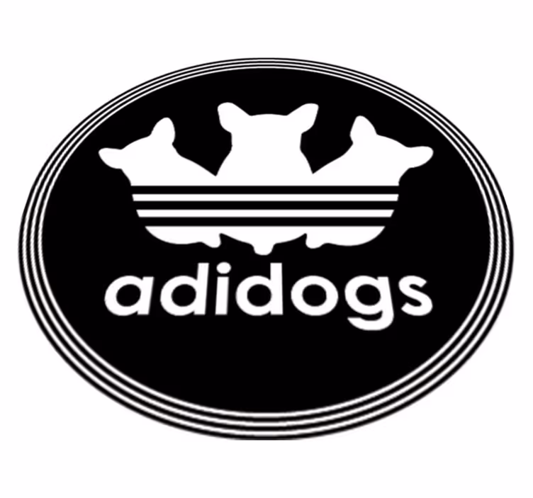 Adidogs αστείο ζωικό χαλί από βινύλιο - TenStickers