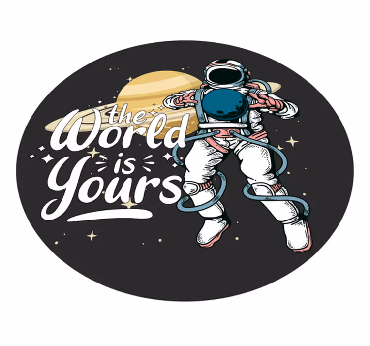 Space ο κόσμος είναι το δικό σας μοντέρνο χαλί - TenStickers