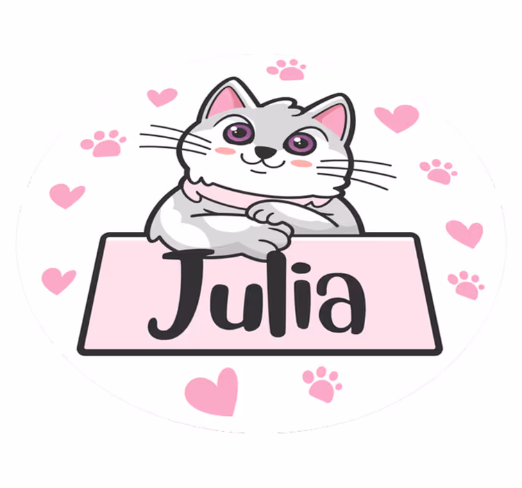 παιδική προσαρμοσμένη κουβέρτα βινυλίου με γάτα - TenStickers