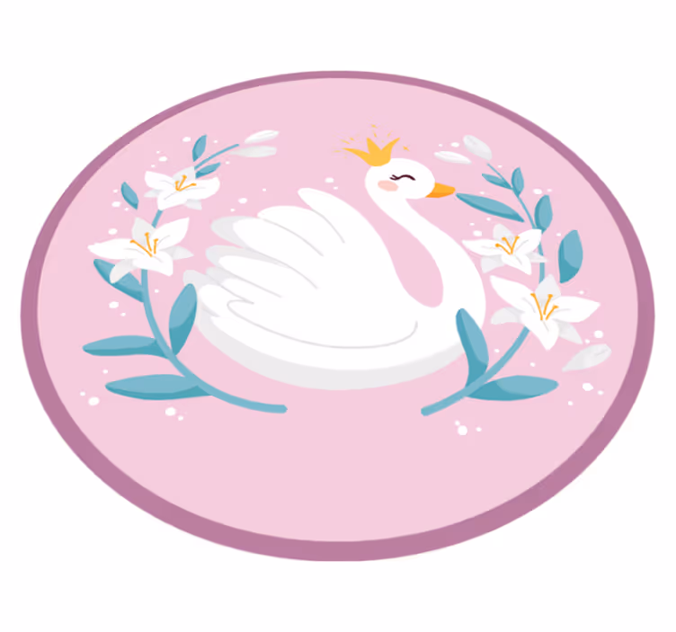χαλί βινυλίου swan queen για παιδιά - TenStickers