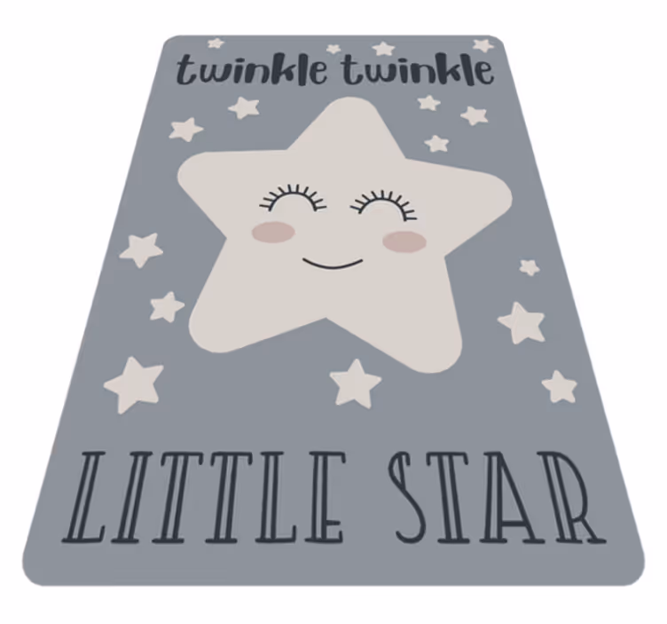 Twinkle λίγο αστέρι τραγούδι χαλί - TenStickers