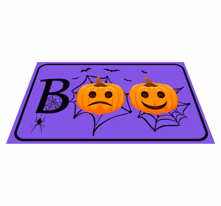 Boo με αράχνες αποκριές χαλιά - TenStickers
