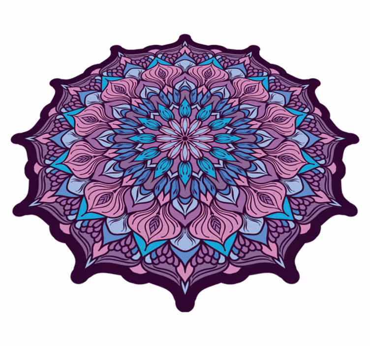 Boho mandala μοτίβο μάνταλα βινυλίου χαλί - TenStickers