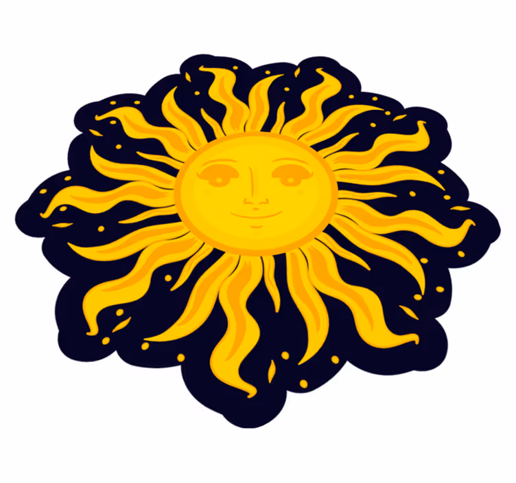 Boho sun εθνοτικό χαλί βινυλίου - TenStickers