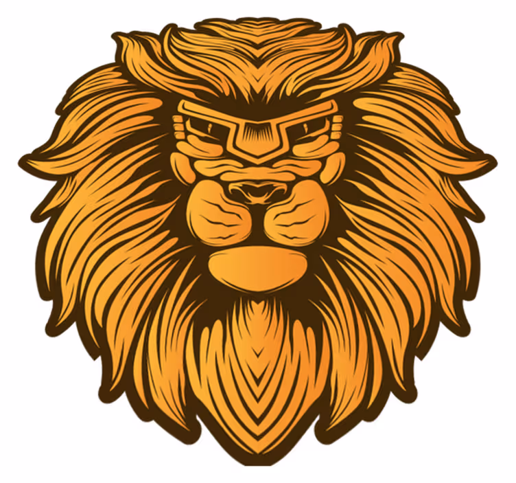 Boho lion ζωικό χαλί βινυλίου - TenStickers