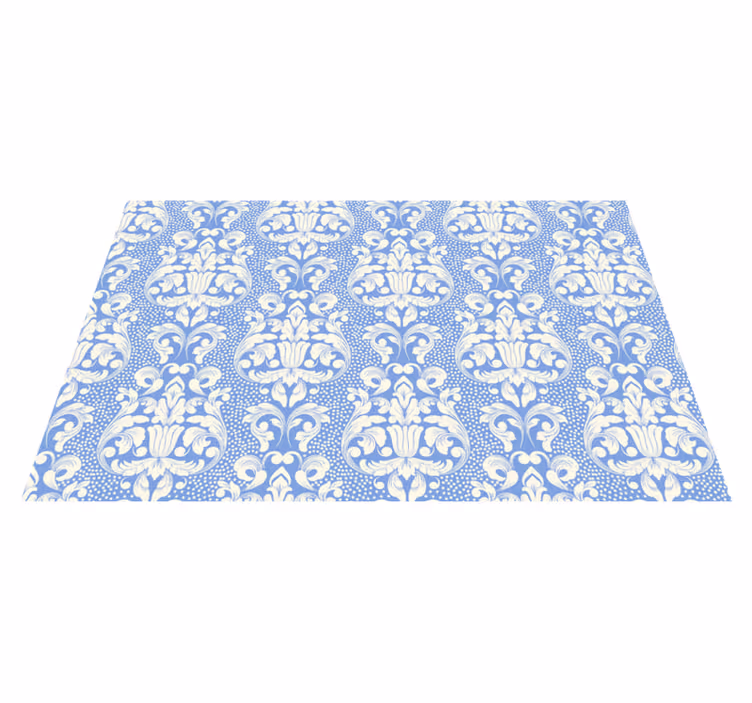 Damask πλακάκι σε μπλε αποχρώσεις μοντέρνο χαλί - TenStickers