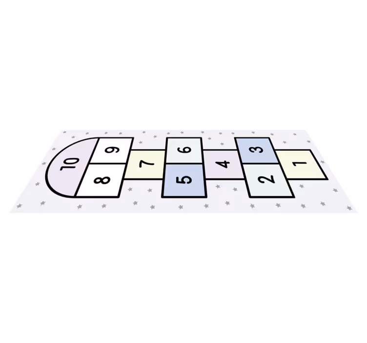 Hopscotch σκανδιναβικό χαλί παιχνιδιού - TenStickers