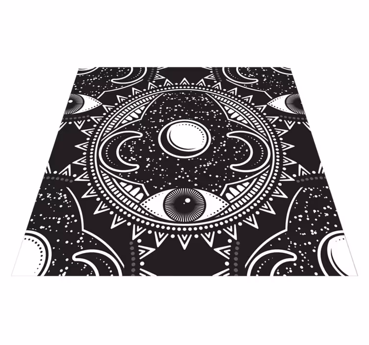 Mandala zodiac θέμα χαλί βινυλίου - TenStickers