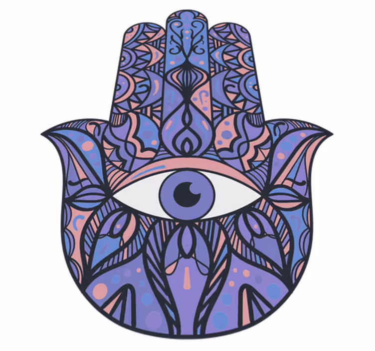 χαλί μάνταλα μοτίβο χεριών hamsa - TenStickers