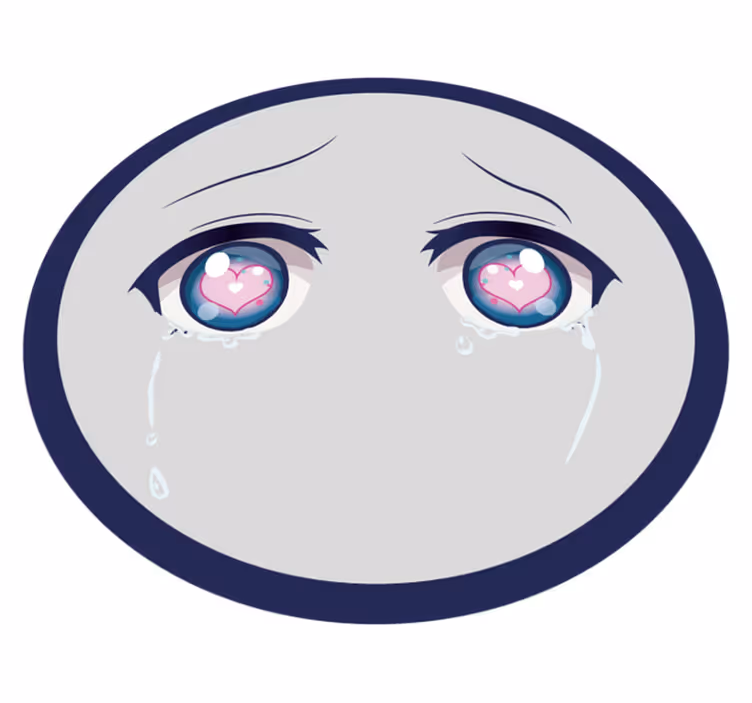κλαίει anime eyes έφηβος χαλί βινυλίου - TenStickers