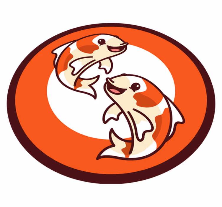 ζωικό χαλί anime koi fish - TenStickers