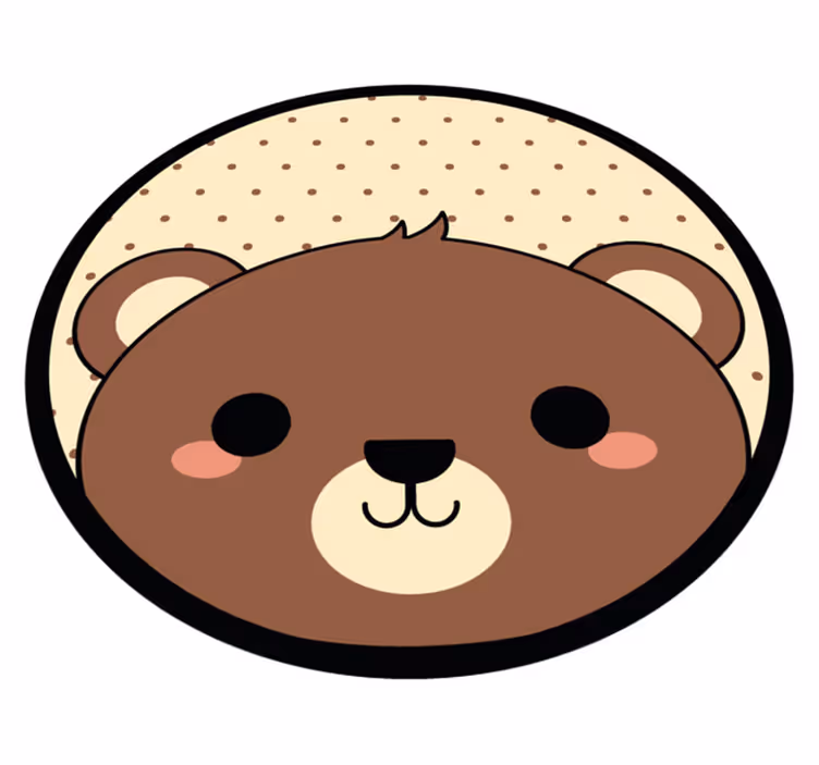 χαλί βινυλίου ζώων κάστορας anime - TenStickers