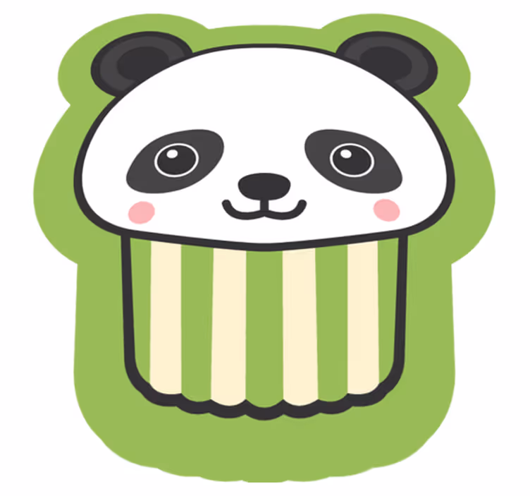 Anime happy panda χαλί ζώων - TenStickers