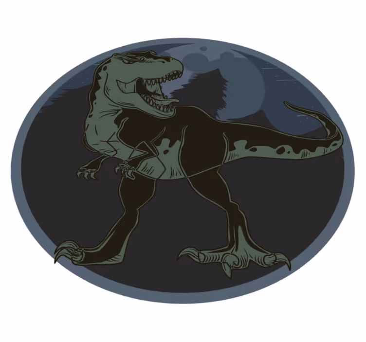 το σκοτεινό άγριο χαλί t-rex - TenStickers