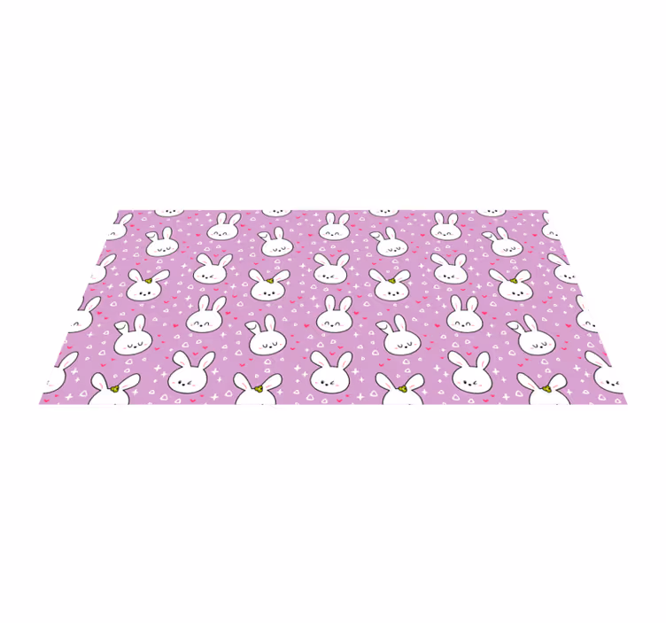 Bunnies πρότυπο παιδικό χαλί βινυλίου - TenStickers