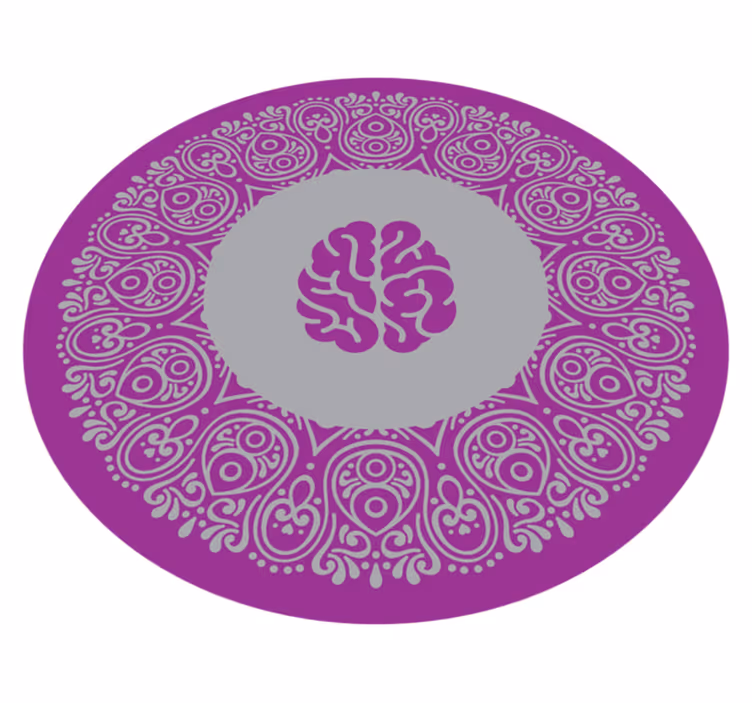 εγκεφάλου mandala βινυλίου χαλί - TenStickers