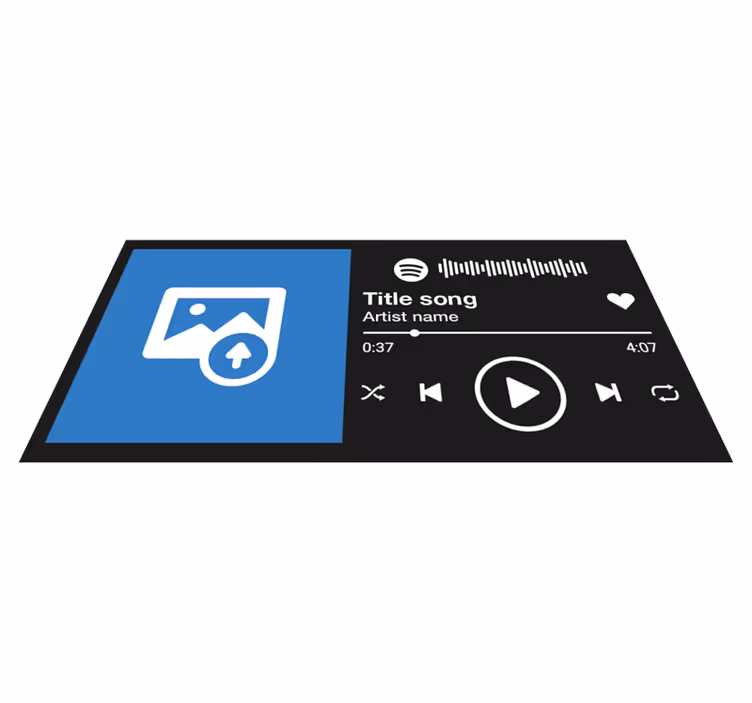 Spotify μουσική με κείμενο και εικόνα προσαρμογή χαλάκι - TenStickers