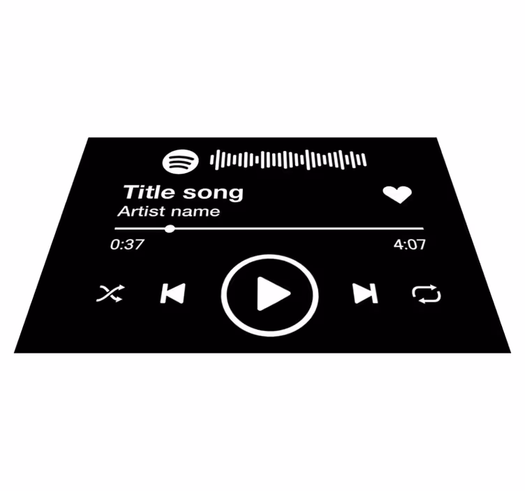 εξατομικευμένο χαλάκι κειμένου spotify - TenStickers