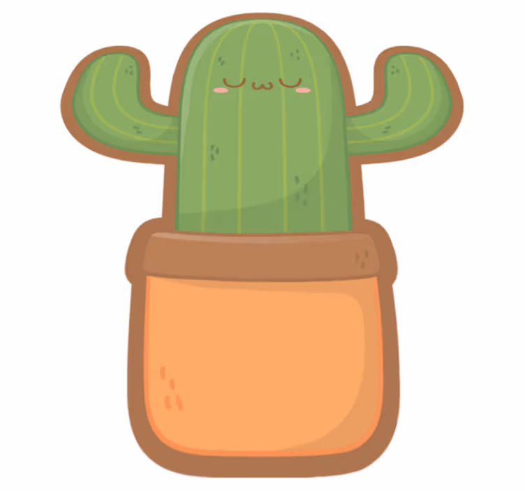 Anime cactus nature βινύλιο χαλί - TenStickers