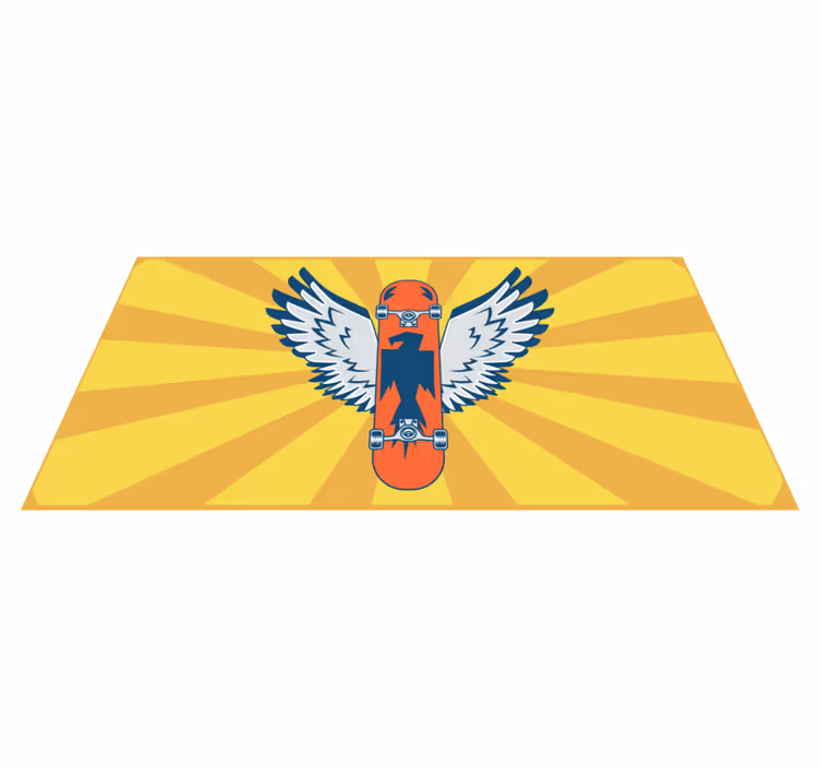 μοκέτα βινυλίου ντεκόρ με φτερά skateboard - TenStickers