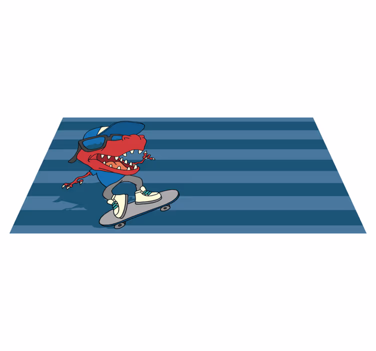 δεινόσαυρος σε χαλί skateboard ζώων - TenStickers