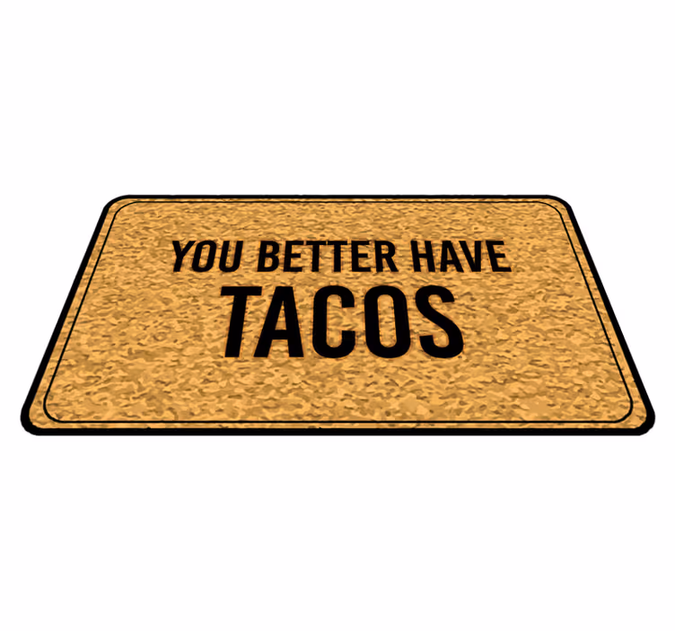 καλύτερα να έχετε προσαρμοσμένο χαλί tacos - TenStickers