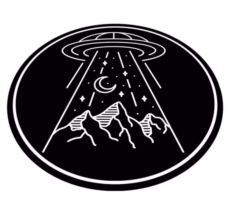 παιδικό χαλί δαπέδου ovni θέμα περιπέτειας - TenStickers