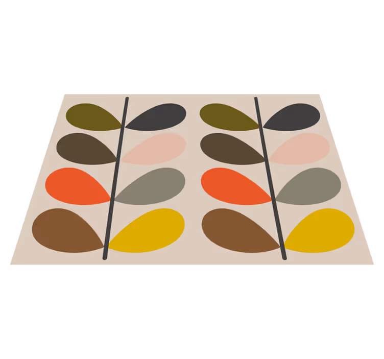 Orla kiely μοντέρνο χαλί βινυλίου - TenStickers