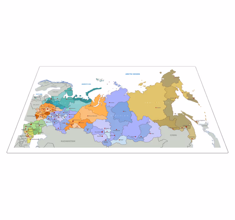 κάρτα χαρτών ussr - ή χαλί παγκόσμιου χάρτη - TenStickers