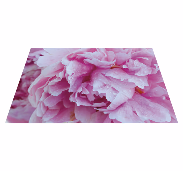 λουλουδάτο χαλί peony μοβ φόντο - TenStickers