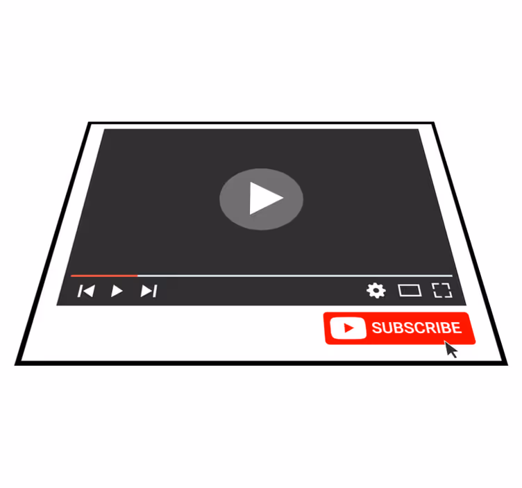 κουμπί συνδρομής youtube custom βινύλιο - TenStickers