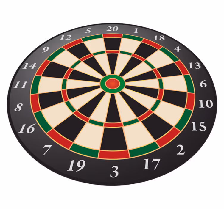 χαλί εφηβικής κρεβατοκάμαρας στυλ dartboard - TenStickers